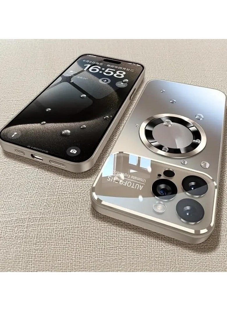 general Case for iPhone 16 Pro Max (2024),Magnetic Titanium Metallic Color Phone Case with Fully Wrapped Lens Protection,Compatible with Car Mount & Wireless Charging - Image 1