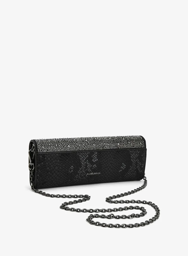 Flora Bella By Shoexpress BLACK Flora Bella Embellished Clutch With Chain Strap for Women | Best Price UAE