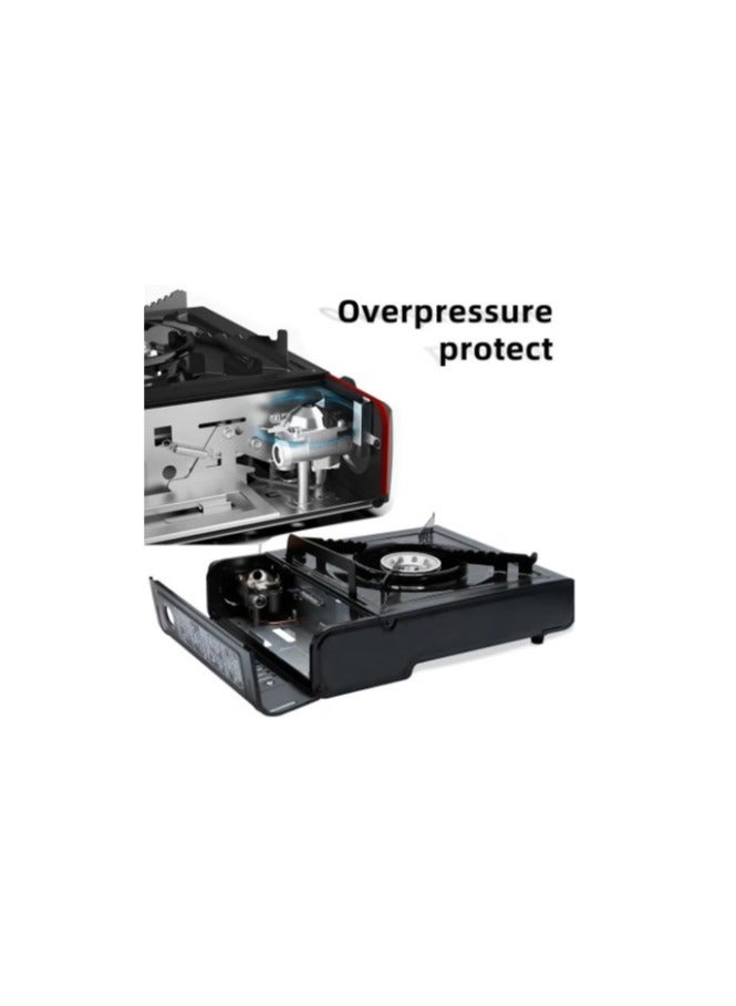 REBENUO 2-in-1 Portable Gas Burner Stove Camping and Backpacking Gas Stove Burner with Carrying Case Jiham Single Burner Camping Gas Stove - Image 4