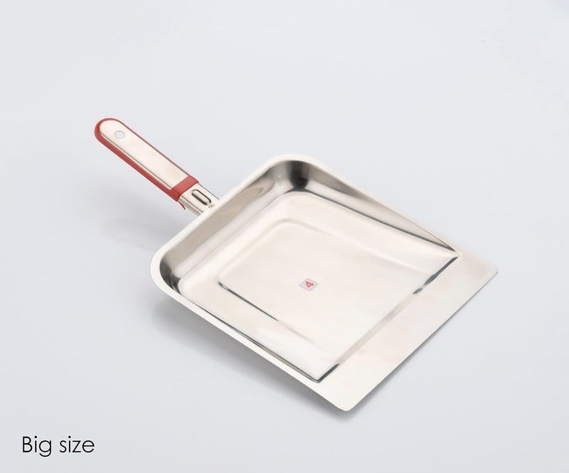 NHD Premium Stainless Steel Supli | Dusting pan | Dust pan with Long Handle | Duct Cleaning | Dust Picker | Stainless Steel Dustpan/Supdi - Strong & Durable (Big Size) - Image 4