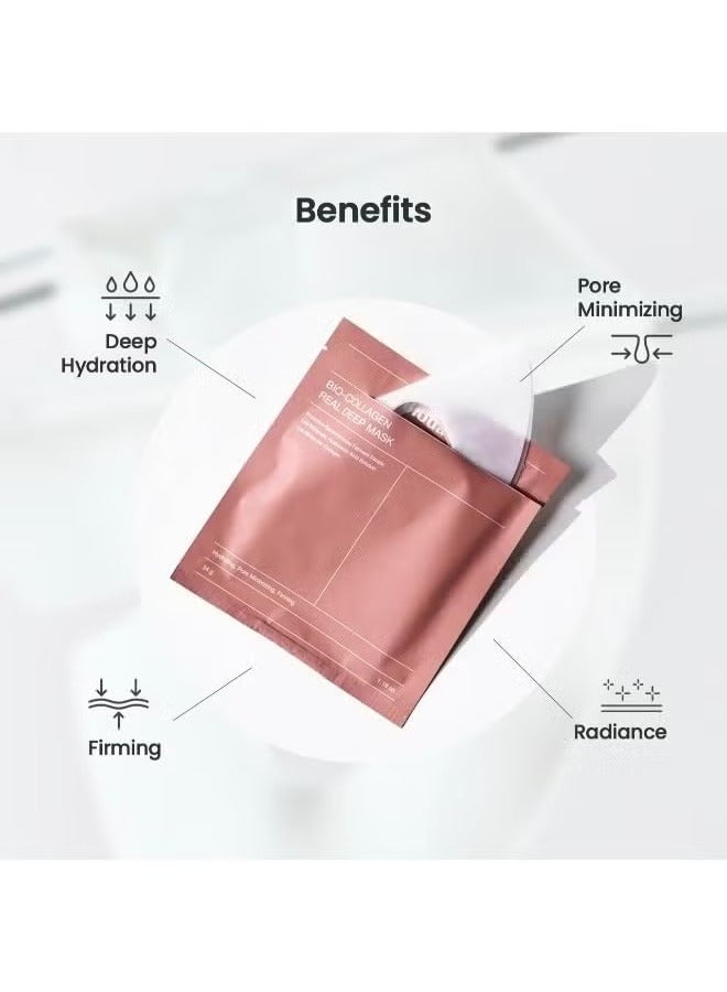 BIODANCE Bio Collagen Real Deep Mask, Night Moisturizing Mask, Minimizes Pores, Improves Elasticity, 34g x 4pcs - Image 2
