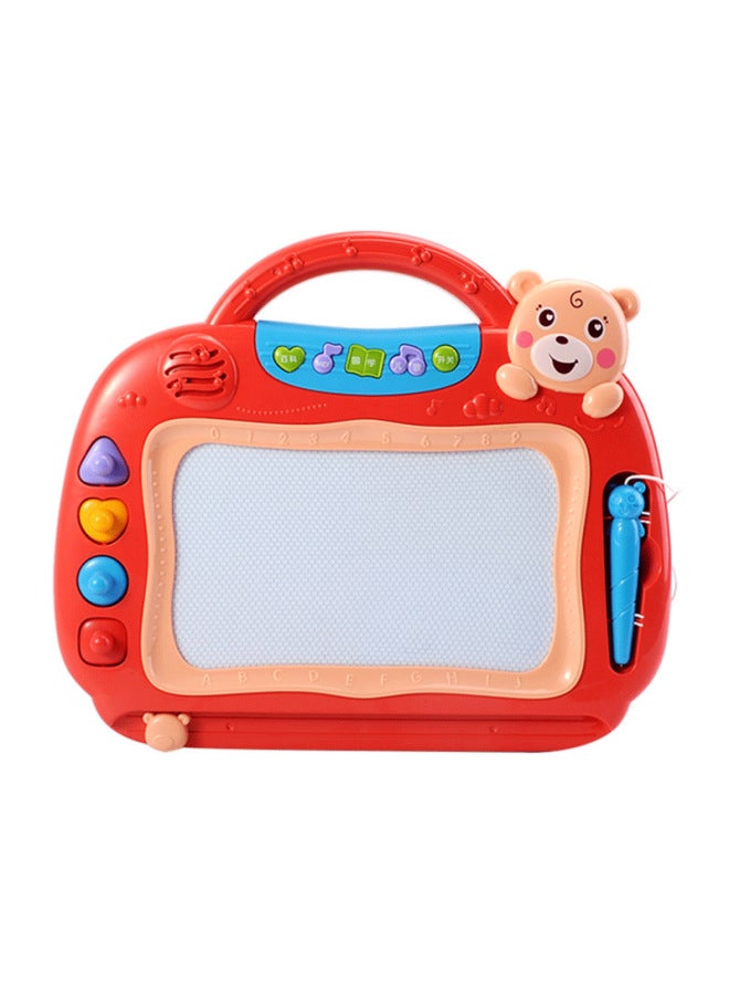 Children's Large Drawing Board Magnetic Color Writing Board Small Blackboard Household Board Baby 1-3 Years Old 2 Toy Drawing Board-Color:Bear Smart Magnetic Drawing Board [pink] Standard Version - Image 1