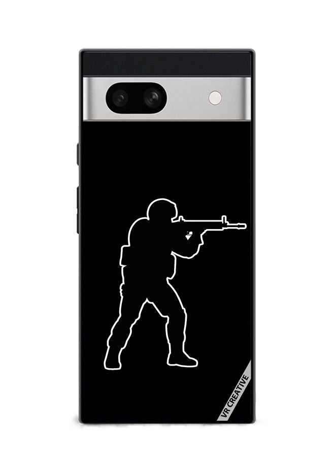 VR CREATIVE Protective Case Cover For Google Pixel 7a Black Cs Go Design Multicolour - Image 1