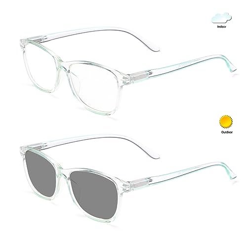 MIRYEA Photochromic Nearsighted Distance Glasses Transition Sunglasses For Men Women Retro Myopia Glasses TR90 Lightweight Negative Power Shortsighted Black Full Frame Eyewear Anit Glare UV Protection - Image 3