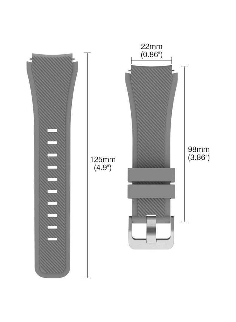 Soft Silicone Watch Band Compatible With Samsung Galaxy Watch 3 Gear S3 Frontier Amazfit Bip/Active Huawei Watch GT 2/2E Bracelet 22-46mm(Red) - Image 3