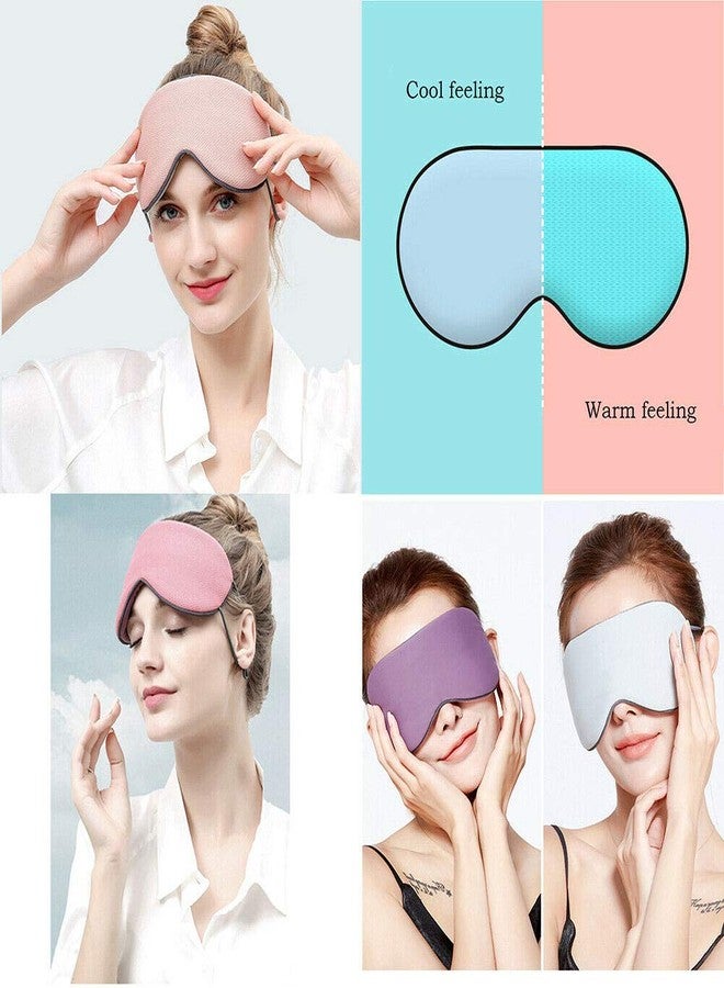 Magik 2-in-1 Double-Sided Sleep Eye Mask Warm&Cool Travel Breathable Blindfold Mask (Royal Blue, 1 Pack) - Image 2