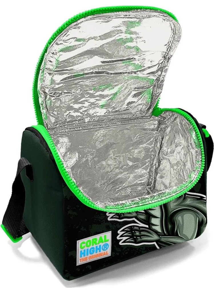 كورال هاي Kids Dark Green Black Dinosaur Patterned Squeegee 3-Piece