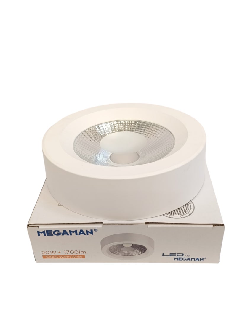 Megaman 20W Surface Mounted Downlight- Warm White(3000K) - Image 5