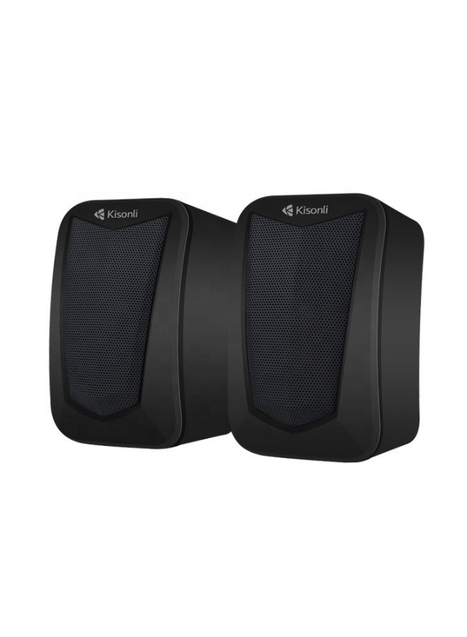 Kisonli KS-06 Mini 2.0 Speaker PC Accessories Game AUX Desktop Portable USB Speaker for PC Computer - Image 1
