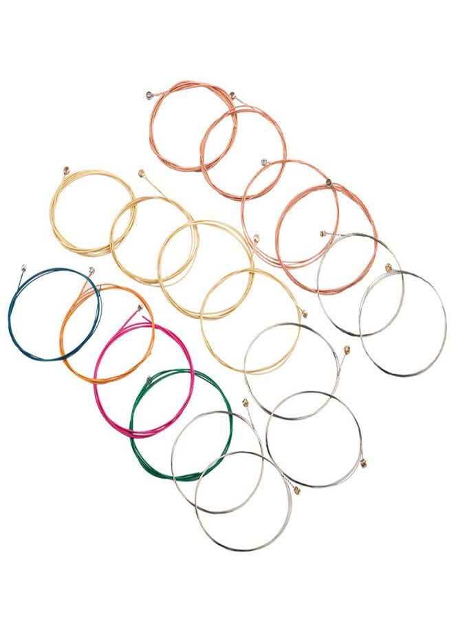 3 Sets of Acoustic Folk Guitar String Set Strings Stainless Steel Wire Core Copper Alloy Wound, 6pcs/set (.007-.047) - Image 1