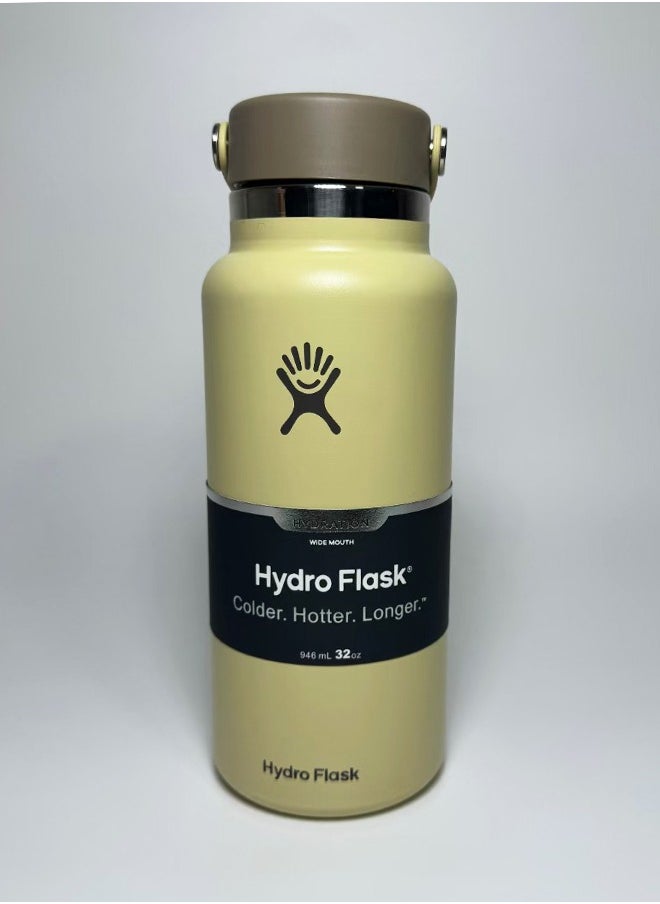 Hydro Flask 32OZ(946ml)Wide Mouth leakproof insulated stainless steel hot water bottle mug with sip lid for hot drinks, tea, coffee on the go to work, school, car, travel and sports  - Image 1