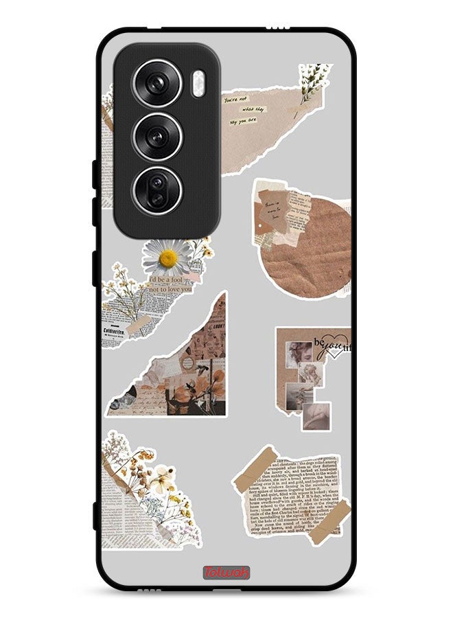 Tolwak Oppo Reno12 5G Protective Case Cover Pieces Of Paper Stickers  - Image 1