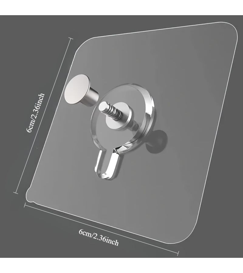 80 Heavy Duty No Drill Wall Hooks Waterproof Strong Adhesive Backing Damage Free Installation Removable Without Damage For Photos Posters Clocks Towels Keys Ideal For Renters Home Organization - Image 1