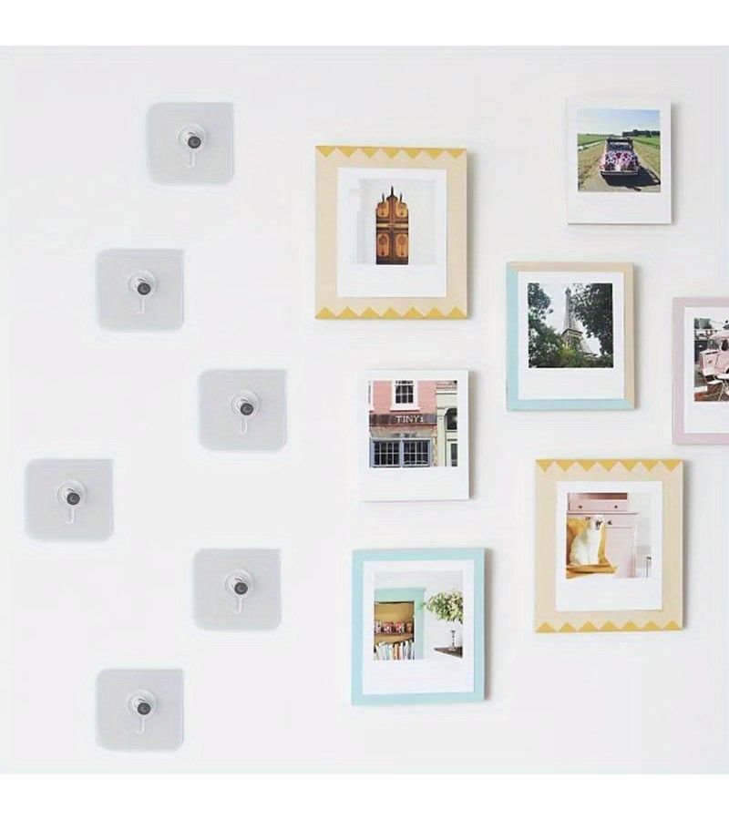 80 Heavy Duty No Drill Wall Hooks Waterproof Strong Adhesive Backing Damage Free Installation Removable Without Damage For Photos Posters Clocks Towels Keys Ideal For Renters Home Organization - Image 5