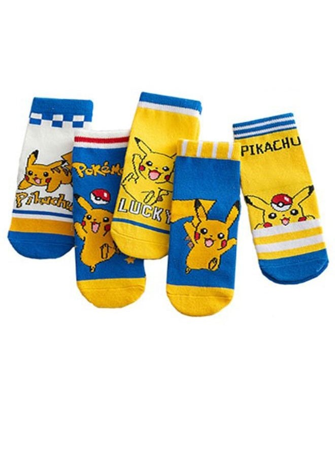 Generic 5-Pack Children's Cartoon Mid-Cuff Cotton Socks  - Image 1