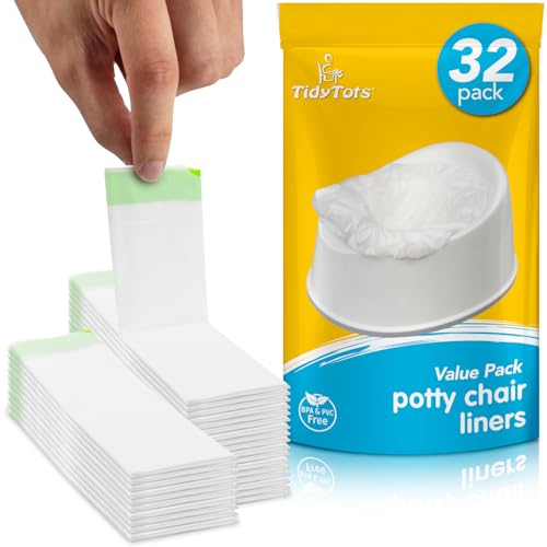 Tidy Tots TidyTots Disposable Potty Chair Liners for Potty Training Toddlers | Value Pack of 32 Disposable Potty Liners for Toddlers | Portable Potty Chair Refill Pack - Image 1