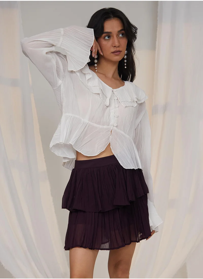PINACOLADA Women'd Midnight Black Embellished Satin Co-Ord Set