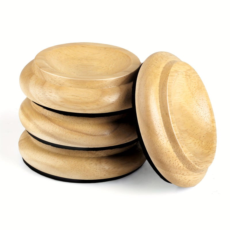 Solid Wood Upright Piano Caster Cups Furniture Protectors For Hardwood Floors - Image 4