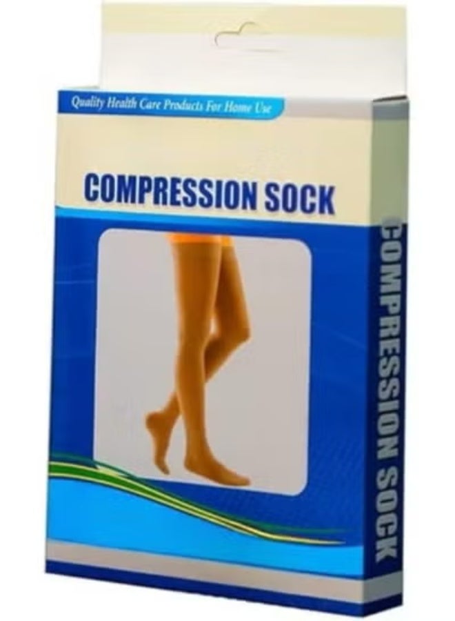 Above Knee Compression Stockings for Daily Leg Support and Circulation Comfort, Stretchable Breathable Fabric for Long Wear and Everyday Use, Size L - Image 1
