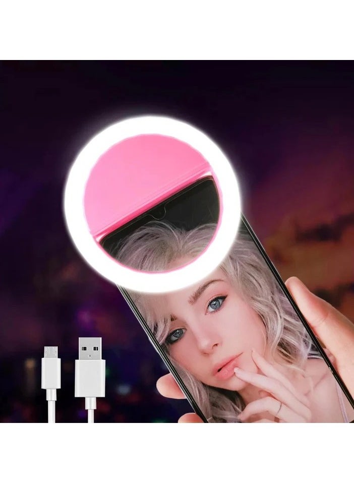 Generic - 3-level selfie ring light for mobile phones, used as a selfie light and video calls, suitable for all sizes of mobile phones, tablets and laptops - Image 1