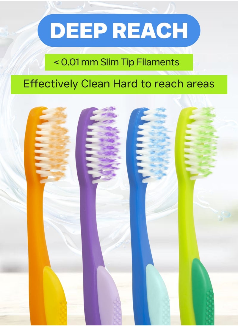 Shield Care Shield Care Soft-Tip Toothbrush Kinder to Your Teeth (Expert Care - Super Soft Tip) - Adult Toothbrush, 4 Colors - 12 Count (Pack of 1)  - Image 3
