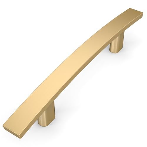 Amerdeco 10 Pack Bronze Cabinet Pulls - 3 Inch(76mm) Hole Center Hardware Kitchen Cabinet Handles for Bathroom and Dresser - Gold Finish ZH0003 - Image 1