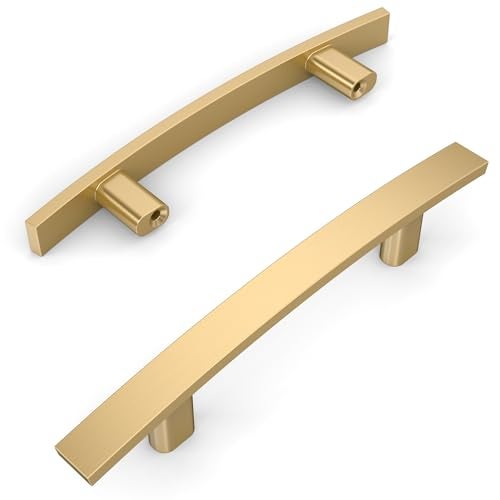 Amerdeco 10 Pack Bronze Cabinet Pulls - 3 Inch(76mm) Hole Center Hardware Kitchen Cabinet Handles for Bathroom and Dresser - Gold Finish ZH0003 - Image 4