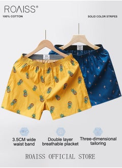 roaiss 2 Pack Men Arrow Pants Men Cotton Loose Boxer Briefs Men Casual Furniture Comfort Cotton Briefs Large Size Men Briefs  - Image 3