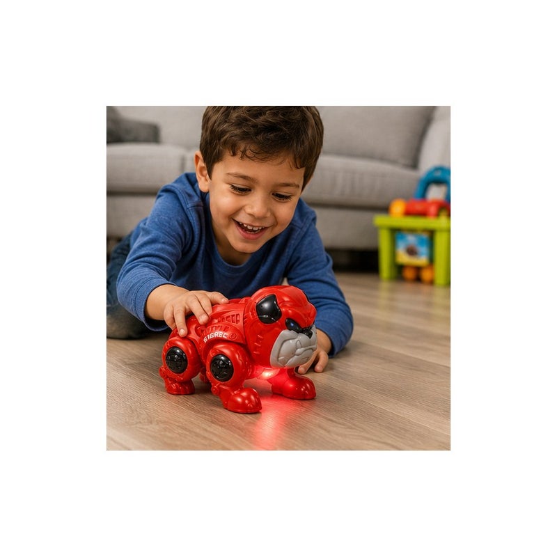 Electric Mechanical Bully Pitbull Robot Dog Toy for Ages 3 and Up, Red - Image 3