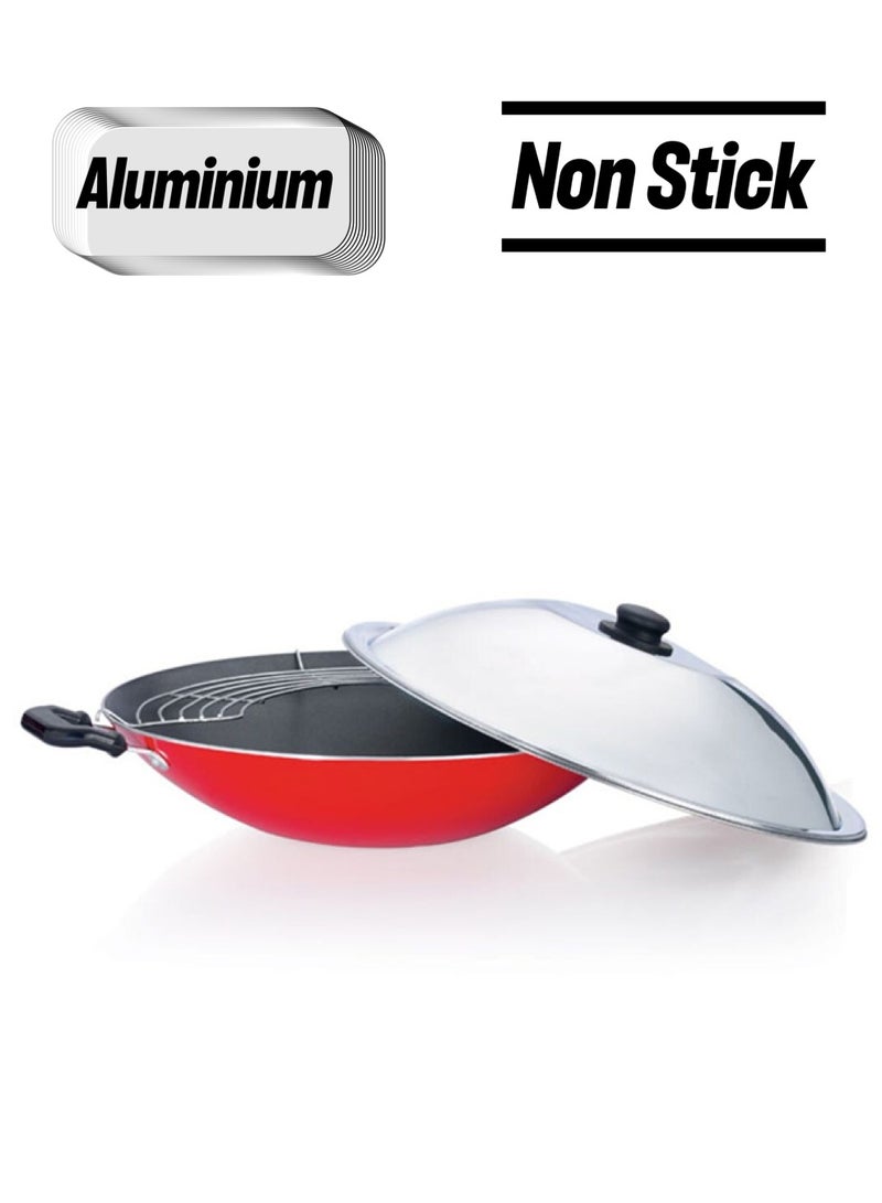 Premier Aluminium Non Stick Chinese Wok - 30 Cm - Image 1