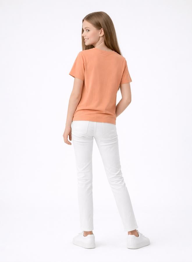 Polo Play Teen Girls Logo Print Cotton T-Shirt - Image 3