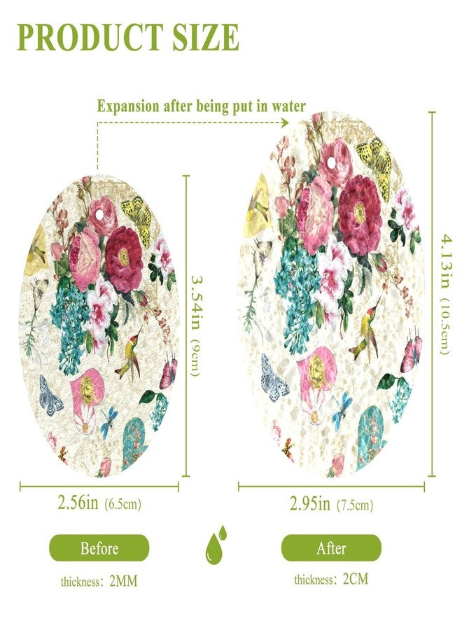 Kcldeci 3 Pack Kitchen Scrub Sponges Hearts and Flowers Kitchen Dish Sponge Non-Scratch Microfiber Sponge for Household Cleaning Dishes, Pots and Pans - Image 2
