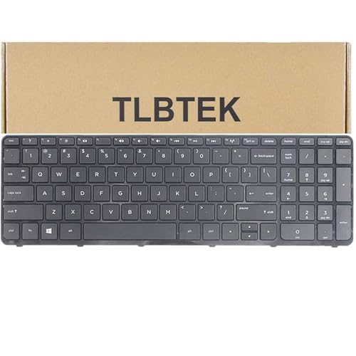 TLBTEK Replacement Keyboard with Frame Compatible with HP Pavilion 15-f 15-g 15-r 15-e 15-f387wm 15-d035dx 15-f233wm 15-f272wm 15-f010wm 15-n290nr 15-e 15-f222wm 15-f271wm US Layout - Image 1