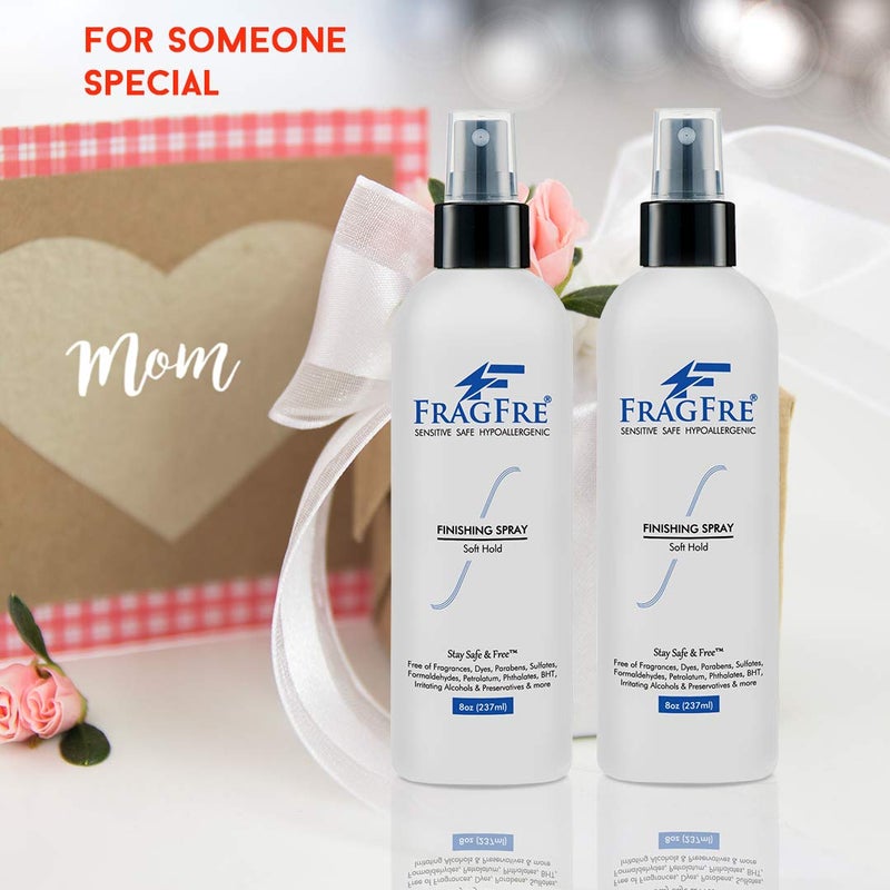 FRAGFRE Hair Finishing Spray 8 oz - Flexible Soft Hold - Hair Spray for Sensitive Skin - Fragrance Free Hypoallergenic Parabens Free - Non Irritating Quick Dry Denatured Alcohol - Gluten Free Vegan - Image 2