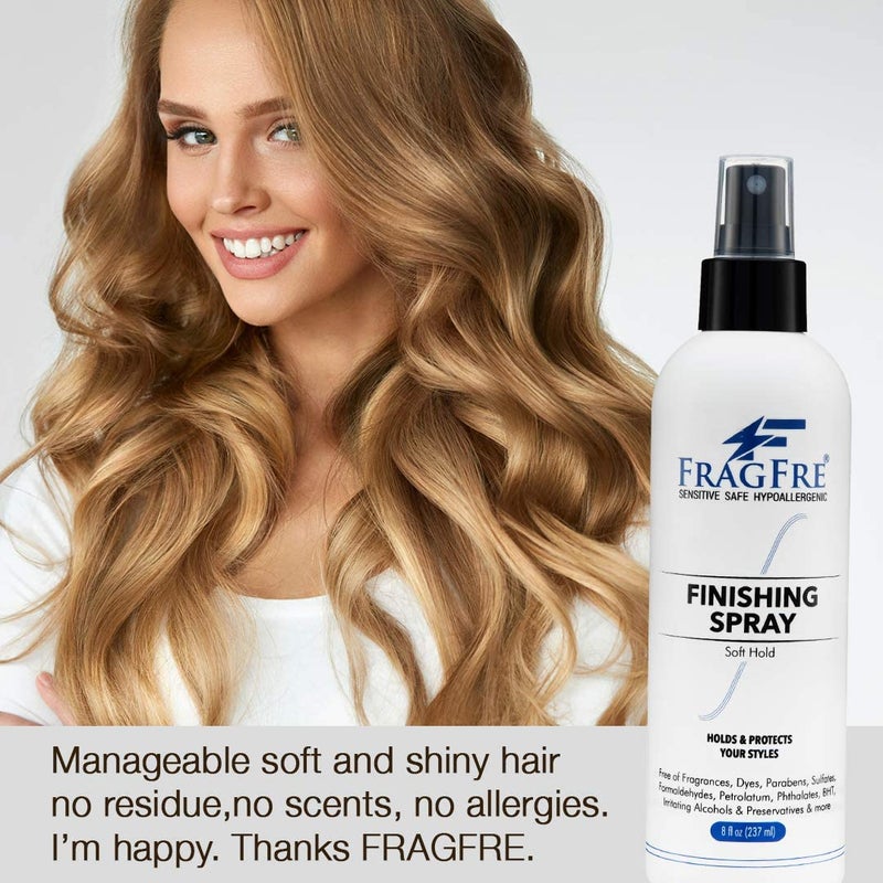 FRAGFRE Hair Finishing Spray 8 oz - Flexible Soft Hold - Hair Spray for Sensitive Skin - Fragrance Free Hypoallergenic Parabens Free - Non Irritating Quick Dry Denatured Alcohol - Gluten Free Vegan - Image 4