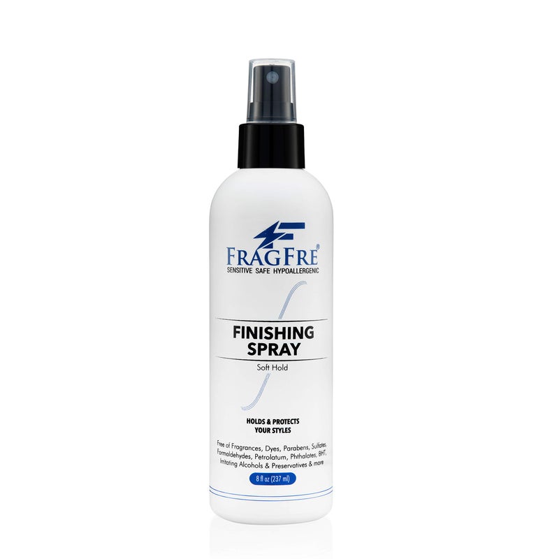 FRAGFRE Hair Finishing Spray 8 oz - Flexible Soft Hold - Hair Spray for Sensitive Skin - Fragrance Free Hypoallergenic Parabens Free - Non Irritating Quick Dry Denatured Alcohol - Gluten Free Vegan - Image 1