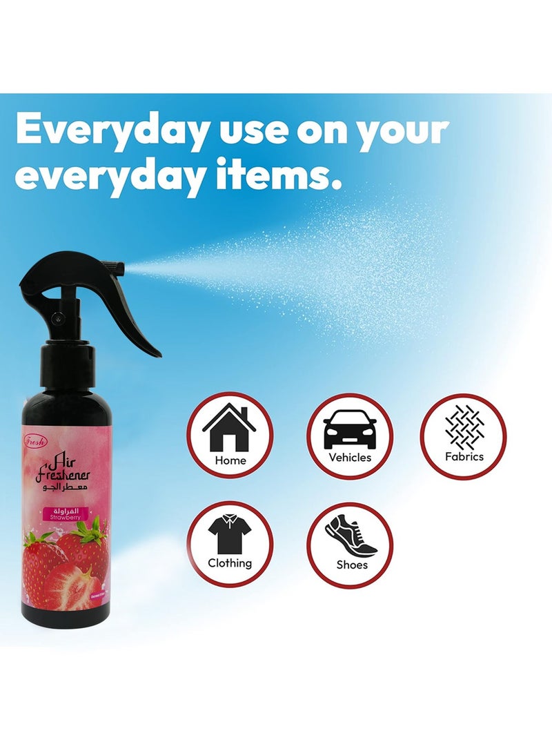 Fresh Combo - Buy 2PC Car Air Freshener Spray 150ml - Long Lasting High Quality Strawberry Air Freshener Home and Car - Image 3