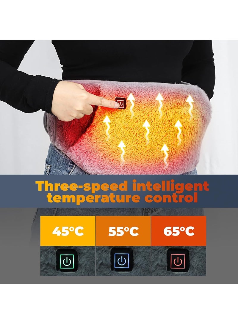 general USB powered heated waistband with handbag heating pad electrically heated waistband for menstrual cramps body joint pain three temperature control - Image 4