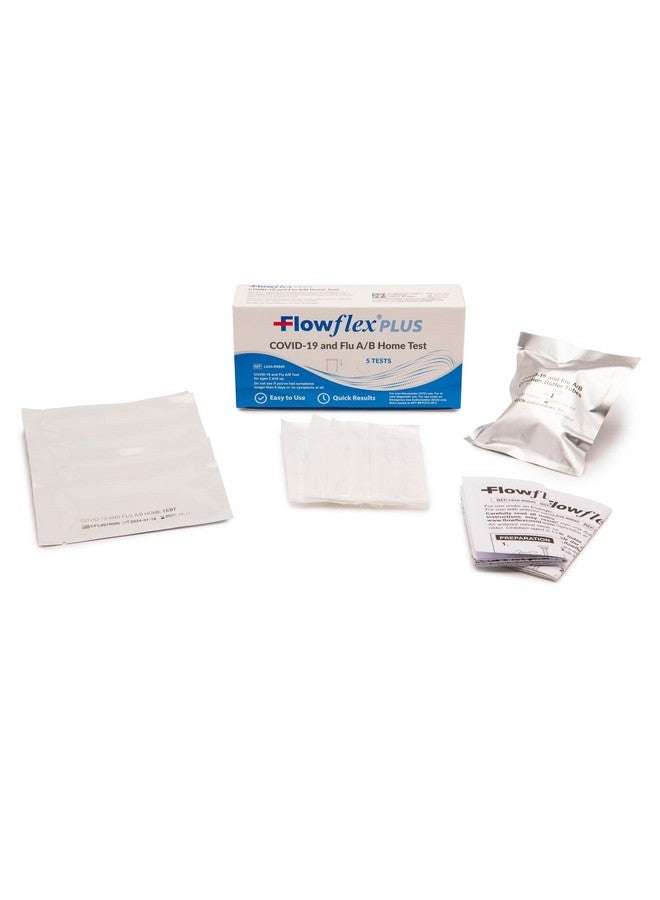 Flowflex® Plus COVID-19 and Flu A/B Home Test - (1 Package, 5 tests) Flu A&B 3-in-1 Antigen Rapid Test, Results in 15 Minutes, FDA Authorized. Non-invasive Nasal Swab, Easy to Use with No Discomfort - Image 3
