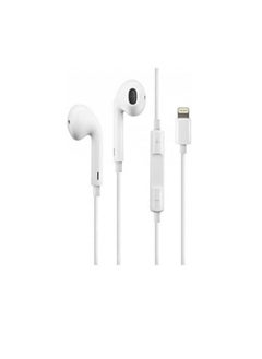 In-Ear Earbuds Compatible with iPhone, Lightning Connector, White, Wired Earphones with Volume Control and Microphone for iPhone 7, 7 Plus, 8, 8 Plus, 13, 12, 11 Pro Max, X, XS, XR