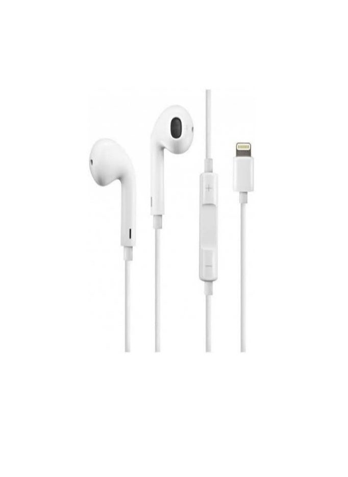 Generic - In-Ear Earbuds Compatible with iPhone, Lightning Connector, White, Wired Earphones with Volume Control and Microphone for iPhone 7, 7 Plus, 8, 8 Plus, 13, 12, 11 Pro Max, X, XS, XR - Image 1