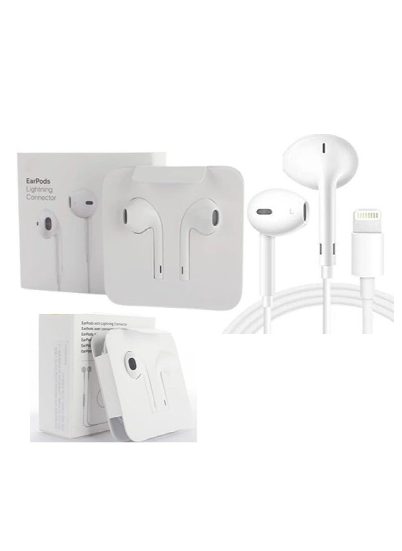 Generic - In-Ear Earbuds Compatible with iPhone, Lightning Connector, White, Wired Earphones with Volume Control and Microphone for iPhone 7, 7 Plus, 8, 8 Plus, 13, 12, 11 Pro Max, X, XS, XR - Image 1
