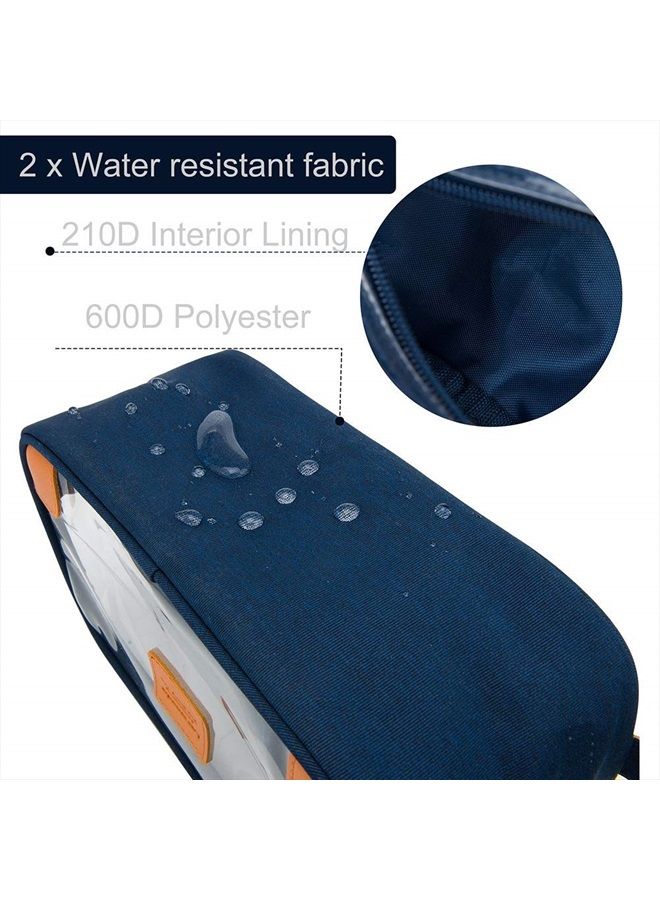 Lermende Toiletry Bag for Men and Women, Mens Toiletry Bag for Traveling.Clear Shaving Dopp Kit for Men Travel Toiletry Bag Unisex Bathroom Travel Bag for Toiletries(Blue) - Image 5