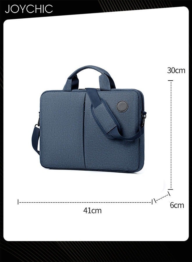 NIBEMINENT 360° Protective Laptop Netbook Messenger Shoulder Bag with Adjustable Straps Durable Wear-resistant Briefcase for Men Women School Work Travel Navy  - Image 4