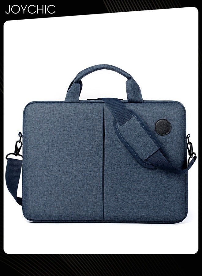 NIBEMINENT 360° Protective Laptop Netbook Messenger Shoulder Bag with Adjustable Straps Durable Wear-resistant Briefcase for Men Women School Work Travel Navy  - Image 3