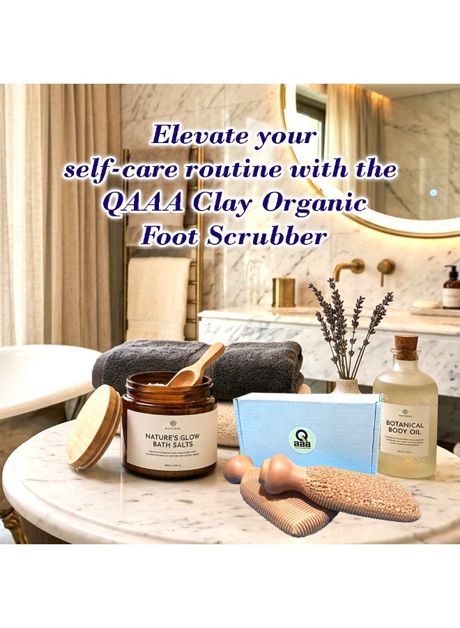 Q TRIPLE A QAAA Premium Organic Clay Foot Scrubber | Natural Terracotta Callus Remover & Heel Exfoliator | Dead Skin Remover | Clay Pumice Stone (Pack of 3) - Image 2