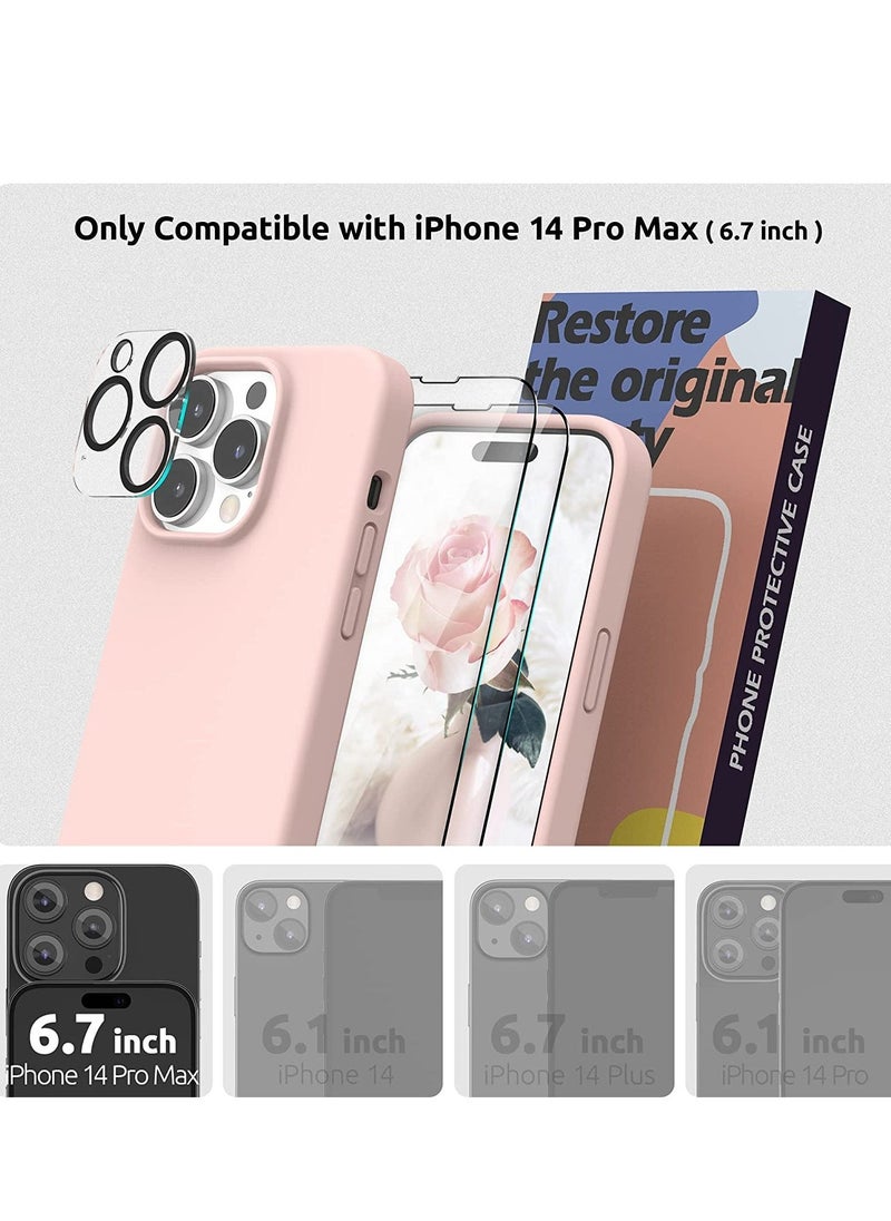 Raxoom Magnetic Case Designed for iPhone 14 Pro Max Case 6.7 inch (2022), Compatible with MagSafe, Liquid Silicone Phone Case for iPhone 14 Pro Max, Chakl Pink - Image 2