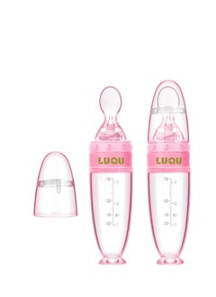 Ultra-Soft Silicone Body Baby Food Dispensing Spoon With Special Head And Dust Cover - Pack Of 2