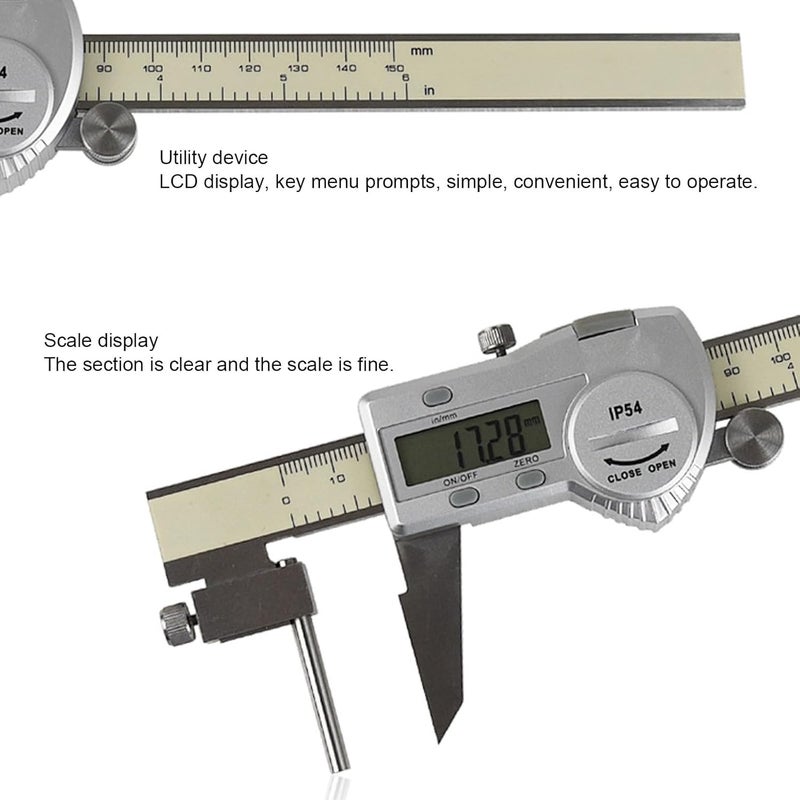Stainless Steel 6 Inch Digital Caliper Auto Off Inch mm Conversion for DIY 3D Printing - Image 5