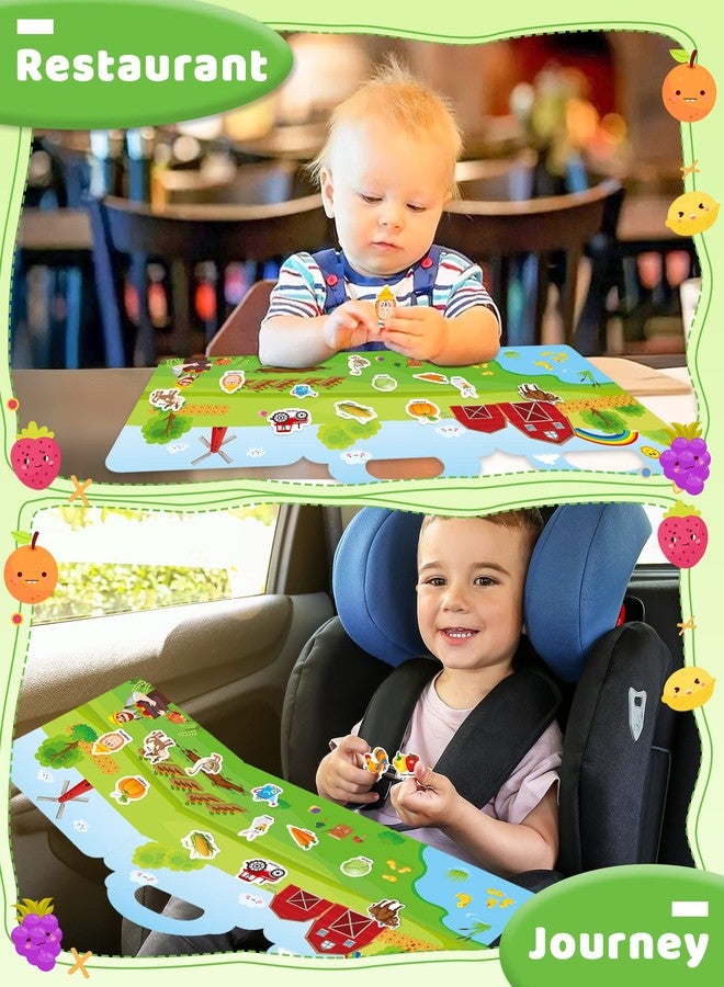 Benresive Reusable Sticker Book for Toddlers 2-4 Years, Fun Travel Stickers for Kids, Waterproof Sticker Books for Toddlers 1-3, Crafts Activities for Todddlers 1-3 2-4 3-5 - Farm - Image 3